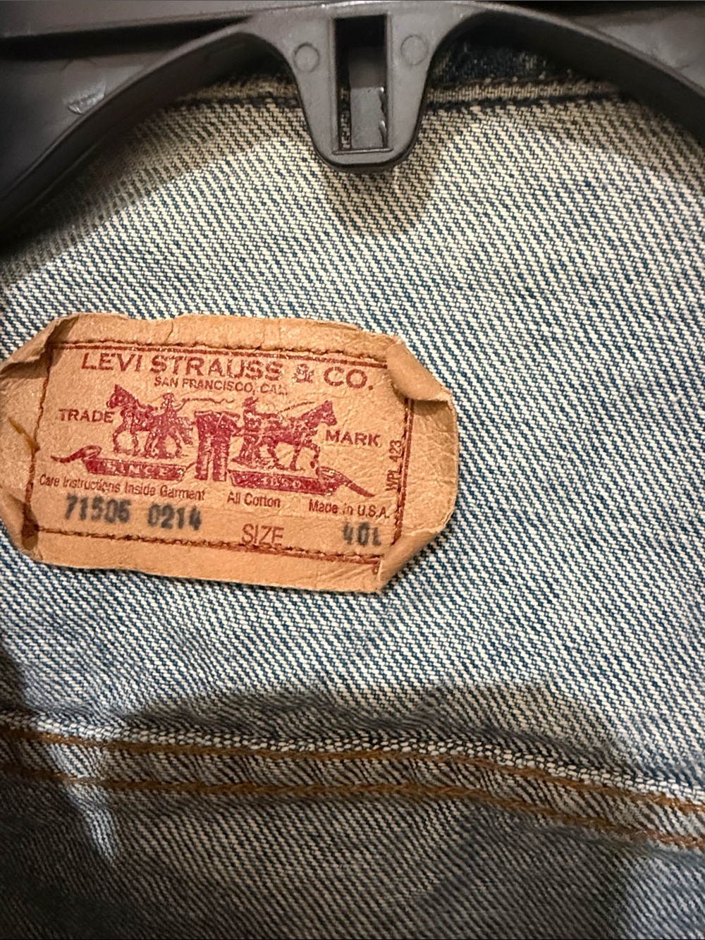 Levi's 1980’s Vintage Blue Denim Trucker Jacket - Picture 2 of 4